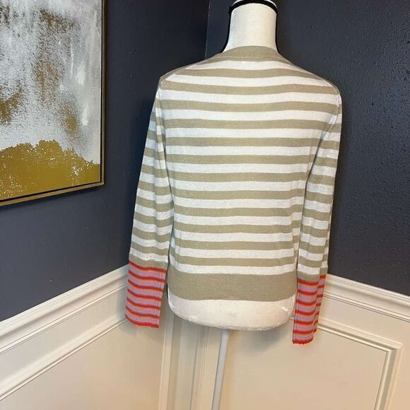 Veronica Beard Florrie Striped Knit Pullover - Picture 9 of 11